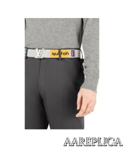 Louis Vuitton Damier Azur 40MM Initiales Belt - Grey Belts