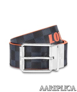Replica LV M0156S Louis Vuitton Damier Print 40MM Reversible Belt