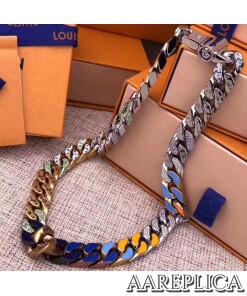 Replica LV Chain Links Patches Necklace Louis Vuitton M68259 2