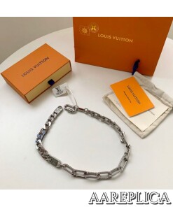 Replica LV Chain Links Patches Necklace Louis Vuitton MP2461 2