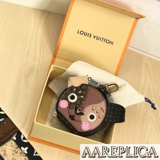 Replica LV Puppy Supple Hat Box Bag Charm and Key Holder Louis Vuitton M80254