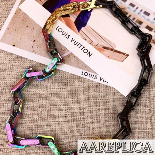 Replica LV M68241 Louis Vuitton Monogram Colors Chain Necklace 8