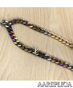 Replica LV M69462 Louis Vuitton Chain Links Patches Necklace 2