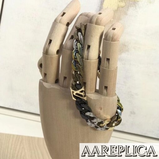 Replica LV M69463 Louis Vuitton Chain Links Patches Bracelet 2