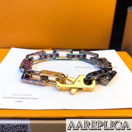 Replica LV Monogram Colors Chain Bracelet Louis Vuitton M68242 2