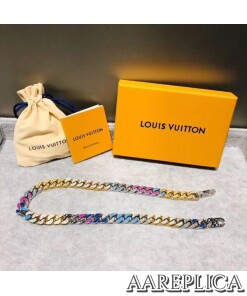 Replica LV MP2682 Louis Vuitton Chain Links Patches Necklace