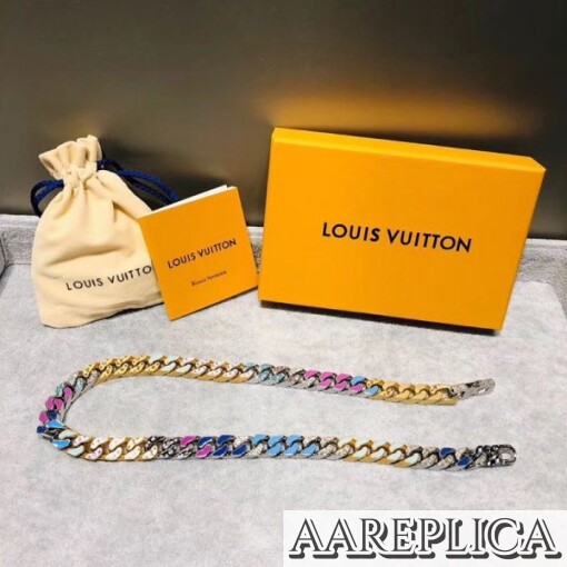 Replica LV MP2682 Louis Vuitton Chain Links Patches Necklace 2
