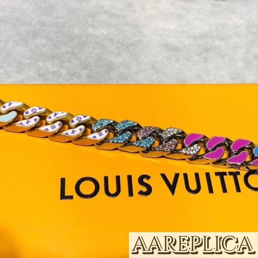 Replica LV MP2682 Louis Vuitton Chain Links Patches Necklace 3
