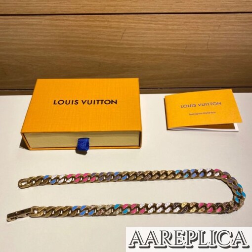 Replica LV MP2772 Louis Vuitton Chain Links Patches Necklace 2