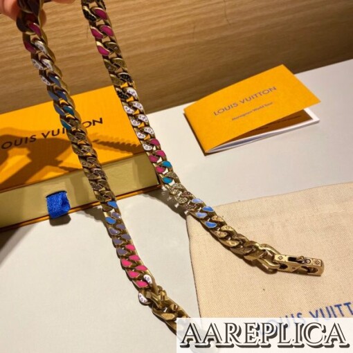 Replica LV MP2772 Louis Vuitton Chain Links Patches Necklace 3