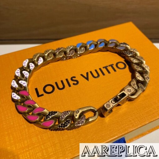 Replica LV MP2774 Louis Vuitton Chain Links Patches Bracelet