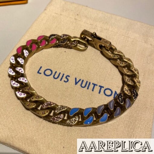 Replica LV MP2774 Louis Vuitton Chain Links Patches Bracelet 4
