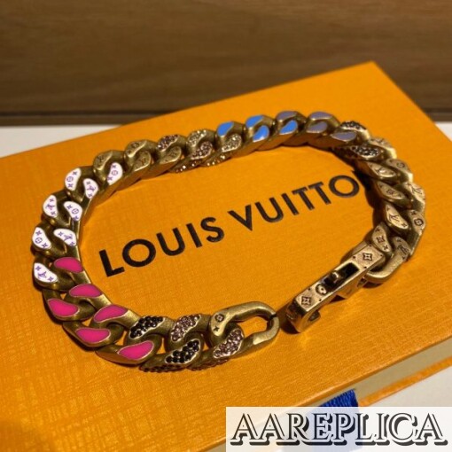 Replica LV MP2774 Louis Vuitton Chain Links Patches Bracelet 5