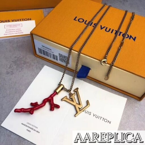 Replica Pendant Chain LV Coral Necklace Louis Vuitton M68903 4