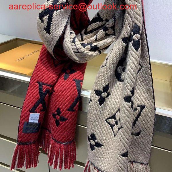 Louis Vuitton Muffler Scarf ECHARPE Logomania Duo M73886 Wool Silk Monogram  for sale online
