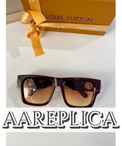 Replica Louis Vuitton LV Link PM Square Sunglasses Z1567W 2