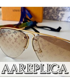 Replica Louis Vuitton Z1366W LV Grease Sunglasses 2