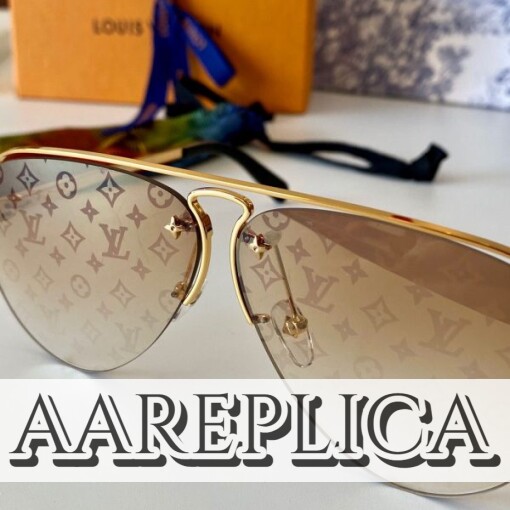 Replica Louis Vuitton Z1366W LV Grease Sunglasses 2