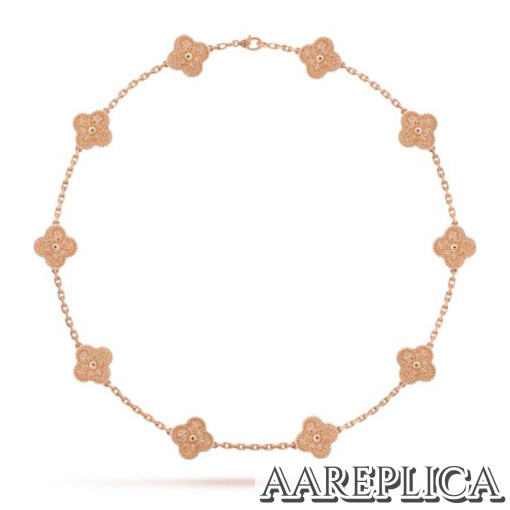 Replica Van Cleef & Arpels Vintage Alhambra Necklace VCARN9T100