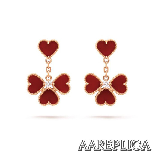 Replica Van Cleef & Arpels Sweet Alhambra effeuillage earrings VCARN5PQ00