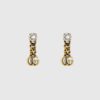 Replica Gucci Pearl Double G earrings ‎645665 I4620 8078 4