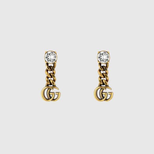 Replica Gucci Crystal Double G earrings 645683 J1D50 8062