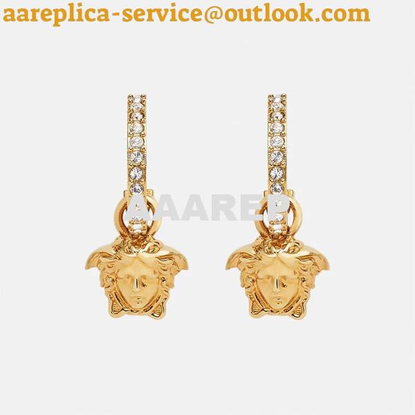 Replica Versace La Medusa Crystal Drop Earrings DG2I135-1A00621_4J090 Replica Versace La Medusa Crystal Drop Earrings DG2I135-1A00621_4J090