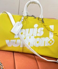 Replica Louis Vuitton Keepall Bandoulière 50 With Acetate Chain LV M58748 Replica Louis Vuitton Keepall Bandoulière 50 With Acetate Chain LV M58748