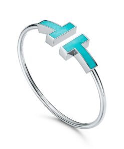 Replica Tiffany T Wide Turquoise Wire Bracelet 66964647 2