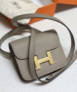 Replica Hermes Constance Mini Cross Body Bag Epsom Leather Gold H28421 2