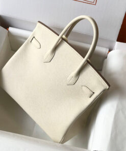 Replica Hermes Birkin Designer Tote Bag Epsom Leather 28355 White 2