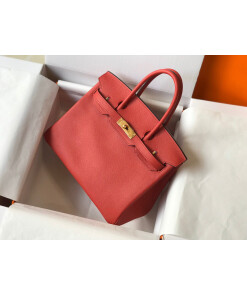 Replica Hermes Birkin Designer Tote Bag Epsom Leather 28354 Red