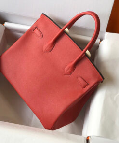 Replica Hermes Birkin Designer Tote Bag Epsom Leather 28354 Red 2
