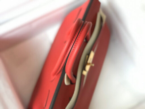 Replica Hermes Birkin Designer Tote Bag Epsom Leather 28354 Red 3