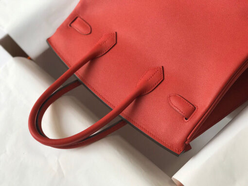 Replica Hermes Birkin Designer Tote Bag Epsom Leather 28354 Red 6