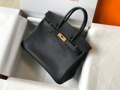 Replica Hermes Birkin Designer Tote Bag Epsom Leather 28353 Black