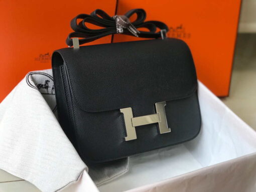 Replica Hermes Constance Shoulder Bags Epsom Leather Silver H28416 3
