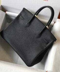 Replica Hermes Birkin Designer Tote Bag Epsom Leather 28353 Black 2