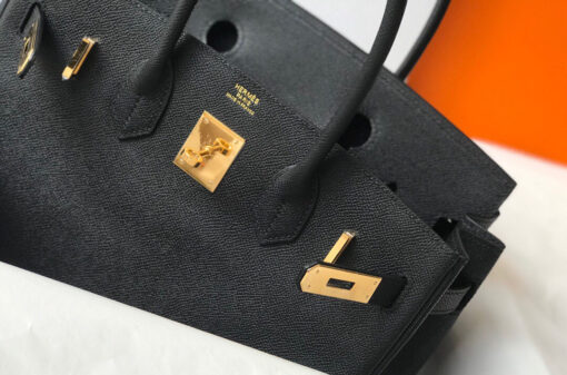Replica Hermes Birkin Designer Tote Bag Epsom Leather 28353 Black 5