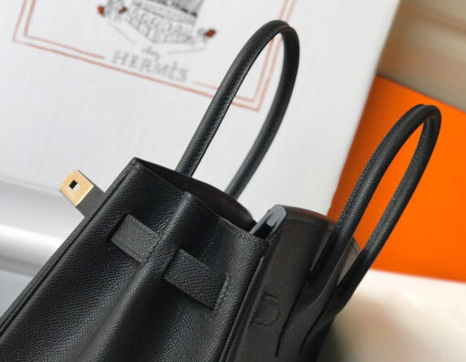 Replica Hermes Birkin Designer Tote Bag Epsom Leather 28353 Black 7