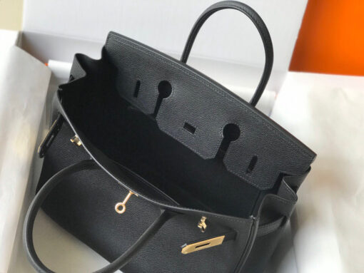 Replica Hermes Birkin Designer Tote Bag Epsom Leather 28353 Black 8