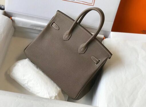 Replica Hermes Birkin Handbags Designer Hermes Bag Epsom Leather 28522 Elephant Grey 2