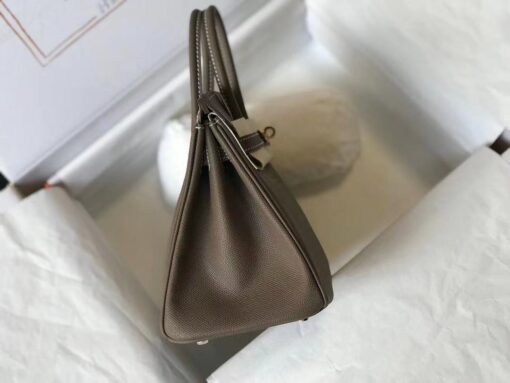 Replica Hermes Birkin Handbags Designer Hermes Bag Epsom Leather 28522 Elephant Grey 3