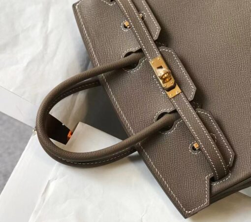 Replica Hermes Birkin Handbags Designer Hermes Bag Epsom Leather 28522 Elephant Grey 5