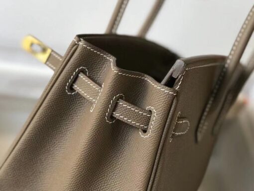 Replica Hermes Birkin Handbags Designer Hermes Bag Epsom Leather 28522 Elephant Grey 6