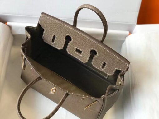 Replica Hermes Birkin Handbags Designer Hermes Bag Epsom Leather 28522 Elephant Grey 8