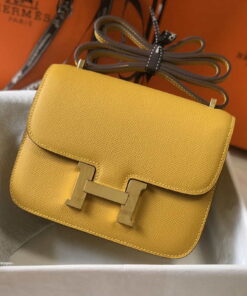 Replica Hermes Constance Cross Body Bag Epsom Leather Gold H28413