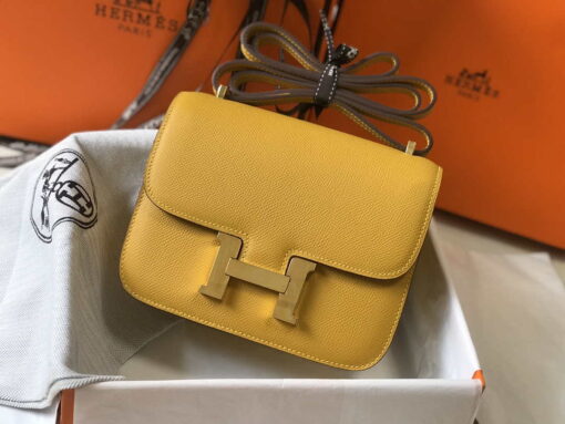 Replica Hermes Constance Cross Body Bag Epsom Leather Gold H28413