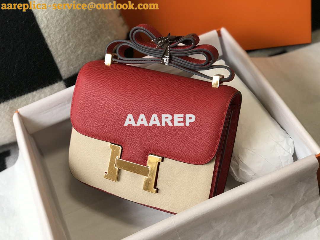 Replica Hermes Constance Cross Body Bag Epsom Leather Gold H28411 Replica Hermes Constance Cross Body Bag Epsom Leather Gold H28411