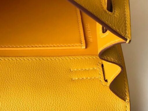 Replica Hermes Kelly Danse 22cm Leather Bag 20357 Yellow 7